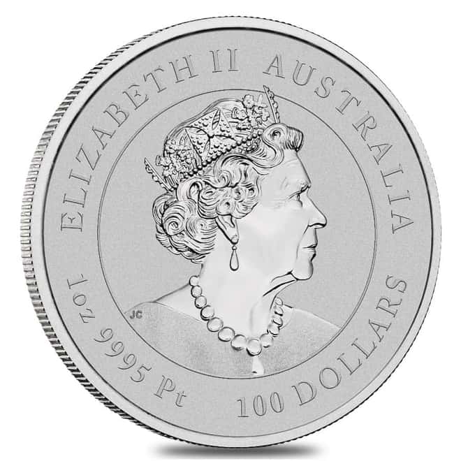 2021 1 oz Platinum Lunar Year of The Ox BU Australia Perth Mint In Cap