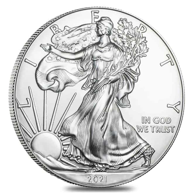 Roll of 20 - 2021 1 oz Silver American Eagle $1 Coin BU (Lot, Tube of 20)