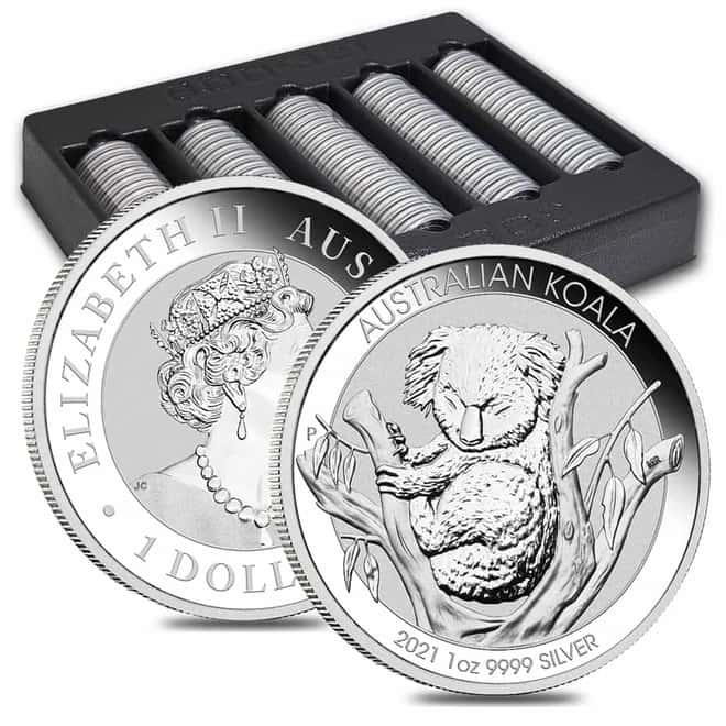 2021 1 oz Silver Australian Koala Perth Mint .9999 Fine BU In Cap