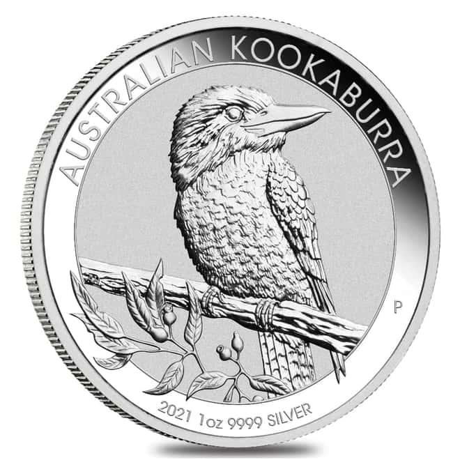 2021 1 oz Silver Australian Kookaburra Perth Mint .9999 Fine BU In Cap