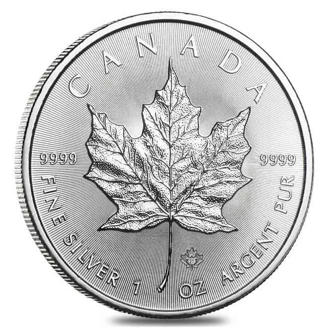 2021 1 oz Silver Canadian Maple Leaf .9999 Fine $5 Coin BU