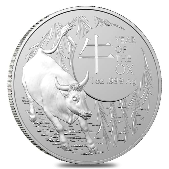 2021 1 oz Silver Lunar Year of the Ox Coin .999 Fine BU - Royal Australian Mint