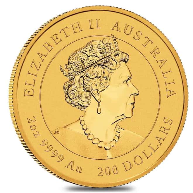 2021 2 oz Gold Lunar Year of The Ox BU Australia Perth Mint In Cap