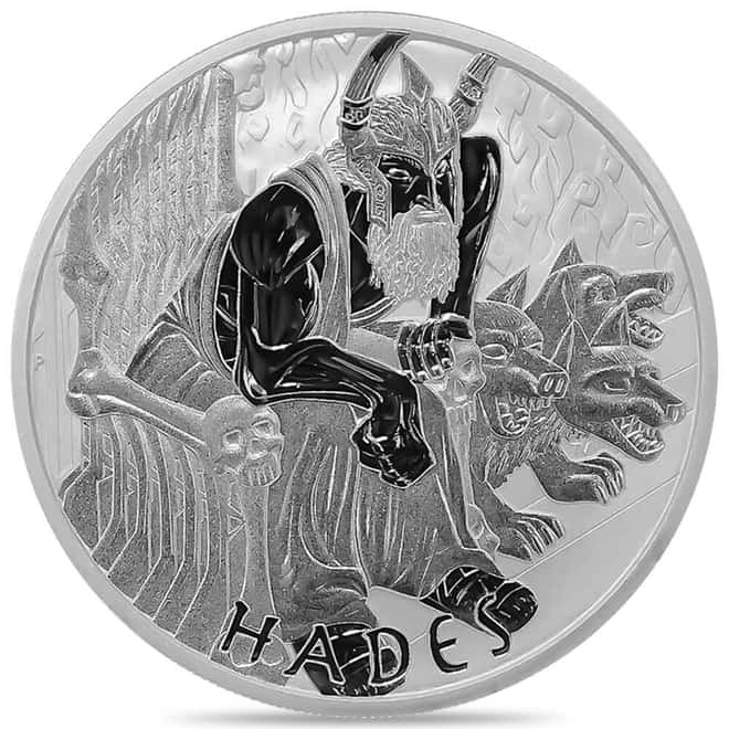 2021 5 oz Tuvalu Hades Gods of Olympus Silver Coin .9999 Fine BU