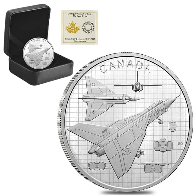 2021 Canada 1 oz The Avro Arrow Proof Silver Coin .9999 Fine (w/Box & COA)