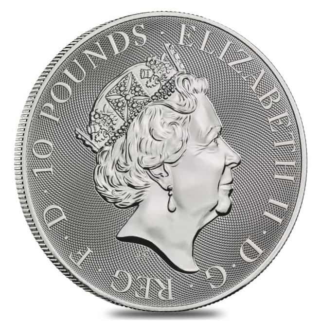 2021 Great Britain 10 oz Silver Valiant Coin In Cap .9999 Fine BU
