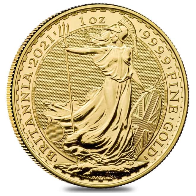 2021 Great Britain 1 oz Gold Britannia Coin .9999 Fine BU