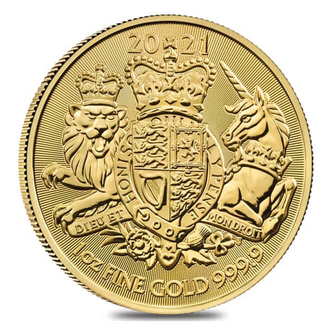 2021 Great Britain 1 oz Gold Royal Arms Coin .9999 Fine BU