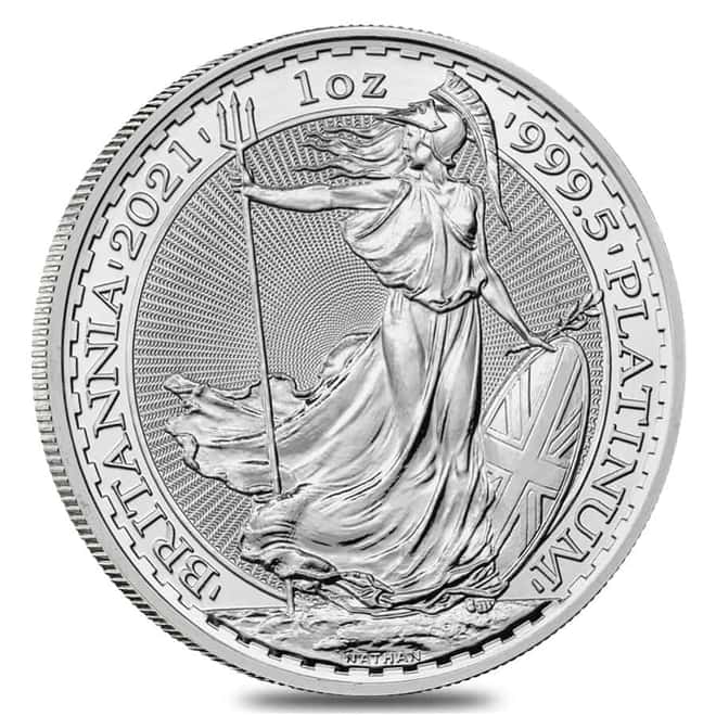 2021 Great Britain 1 oz Platinum Britannia Coin .9995 Fine BU