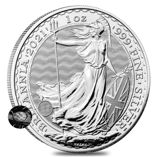 2021 Great Britain 1 oz Silver Britannia Coin .999 Fine BU