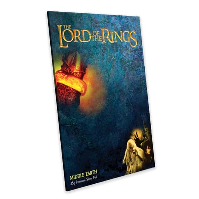 2021 Niue 35 gram Lord Of The Rings - Middle Earth $2 Silver Foil