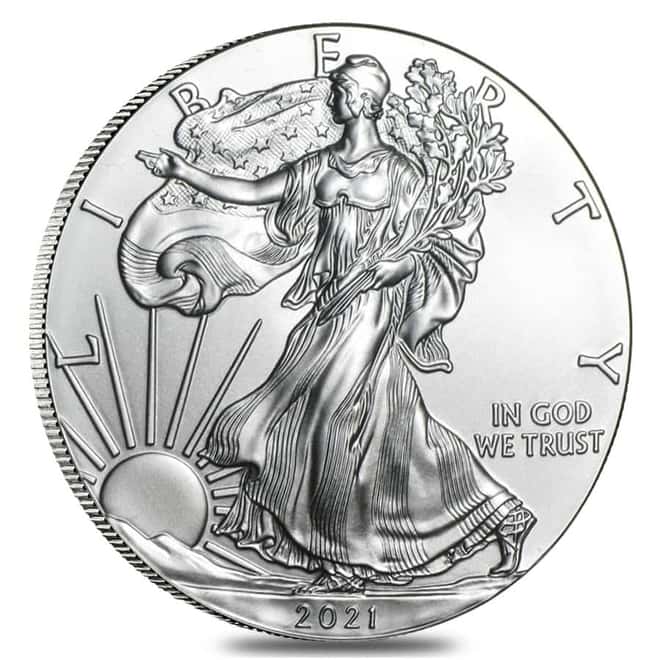2021 (S) 1 oz Silver American Eagle $1 Coin BU - Sealed Monster Box (San Francisco Mint)