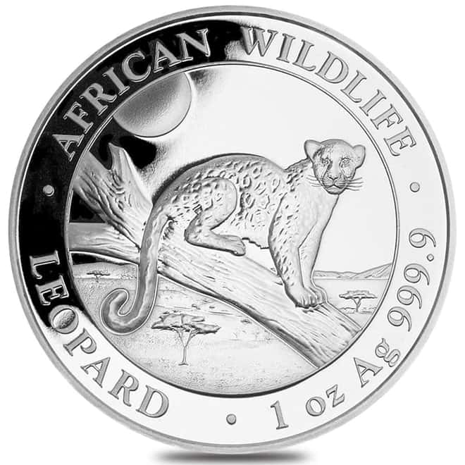 2021 Somalia 1 oz African Leopard Silver Coin .9999 Fine