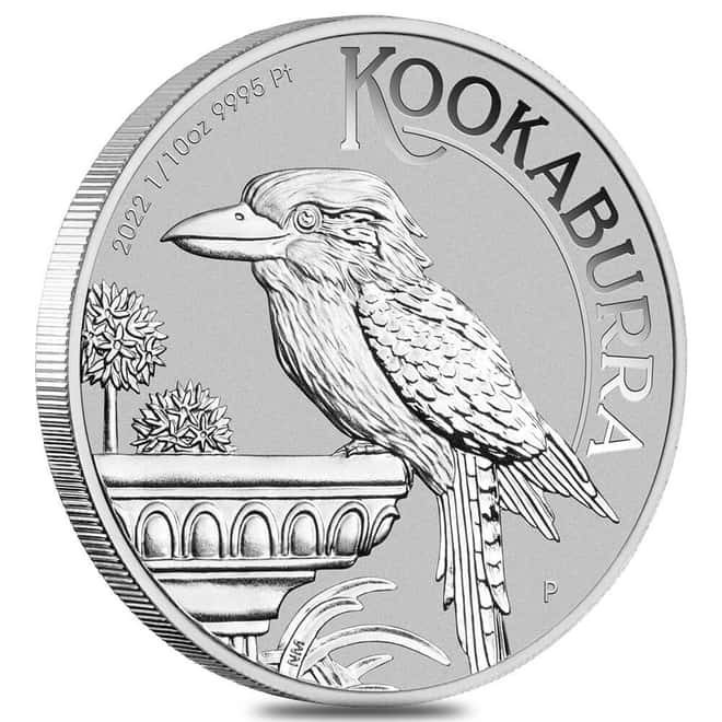 2022 1/10 oz Platinum Australian Kookaburra Perth Mint BU