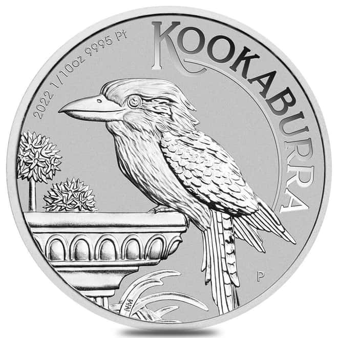 2022 1/10 oz Platinum Australian Kookaburra Perth Mint BU