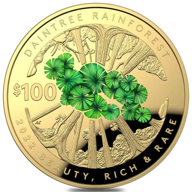 1 oz Royal Australian Mint Daintree Rainforest Gold Coin