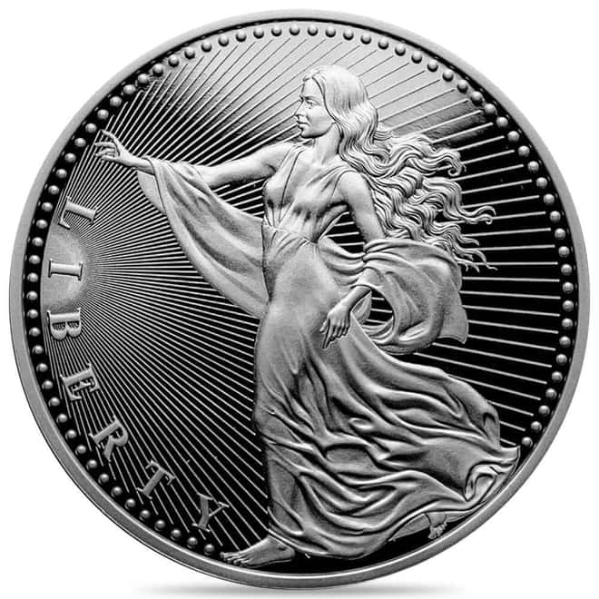 2022 1 oz United Crypto States Liberty Proof Silver Round