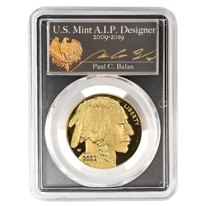 2022-W 1 oz $50 Proof Gold American Buffalo PCGS PF 70 DCAM FDOI (Paul C. Balan)