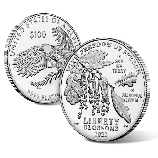 2022-W 1 oz Proof Platinum American Eagle Freedom of Speech (w/Box & COA)