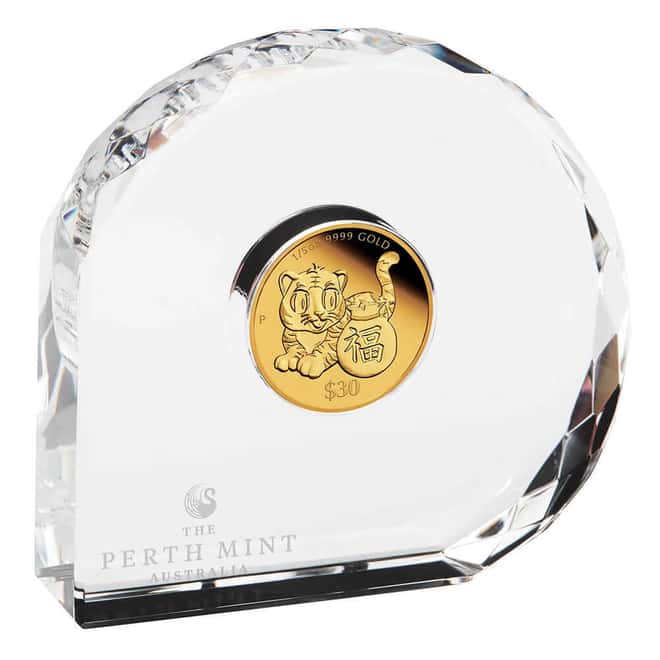 2022 1/5 oz Proof Gold Lunar Tiger Coin Astrological Series Australian Perth Mint