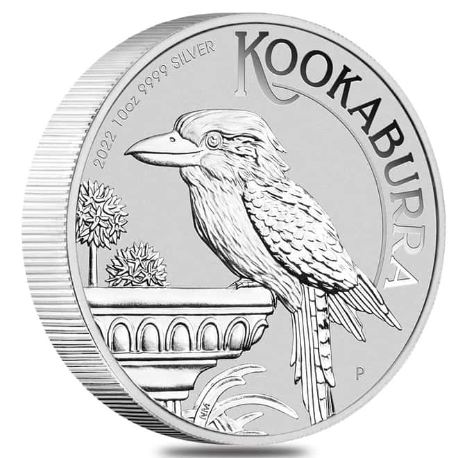 2022 10 oz Silver Australian Kookaburra Perth Mint .9999 Fine BU In Cap
