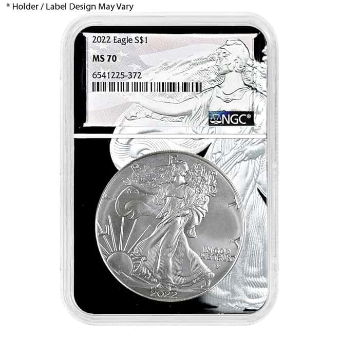 2022 1 oz Silver American Eagle $1 Coin NGC MS 70