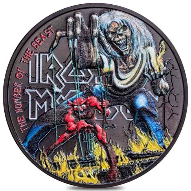 2022 Cook Islands 1 oz Iron Maiden The Number of the Beast Silver Coin