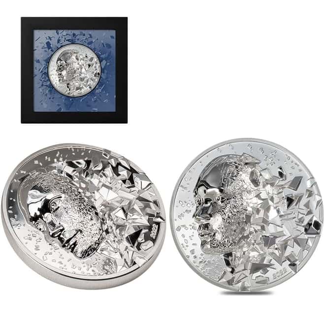 2022 Cook Islands 3 oz Silver Burst Proof Silver Coin .999 Fine (w/Box & COA)