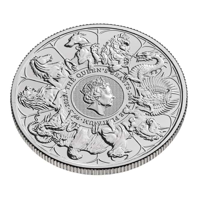 2022 Great Britain 1 oz Queen's Beasts Completer Platinum Coin .9995 Fine BU