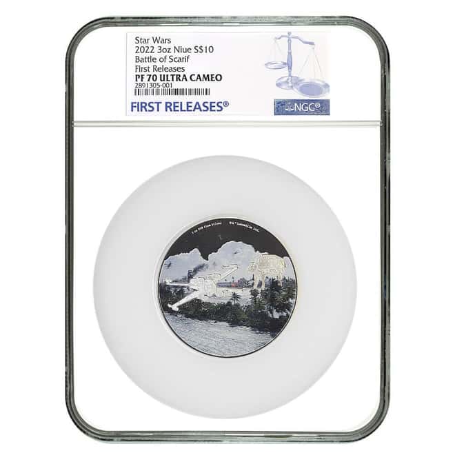 2022 Niue 3 oz Star Wars Battle of Scarif Proof Silver Coin NGC PF 70 UCAM FR