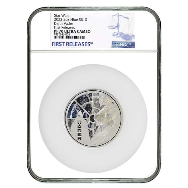 2022 Niue 3 oz Star Wars Darth Vader Proof Silver Coin NGC PF 70 UCAM FR