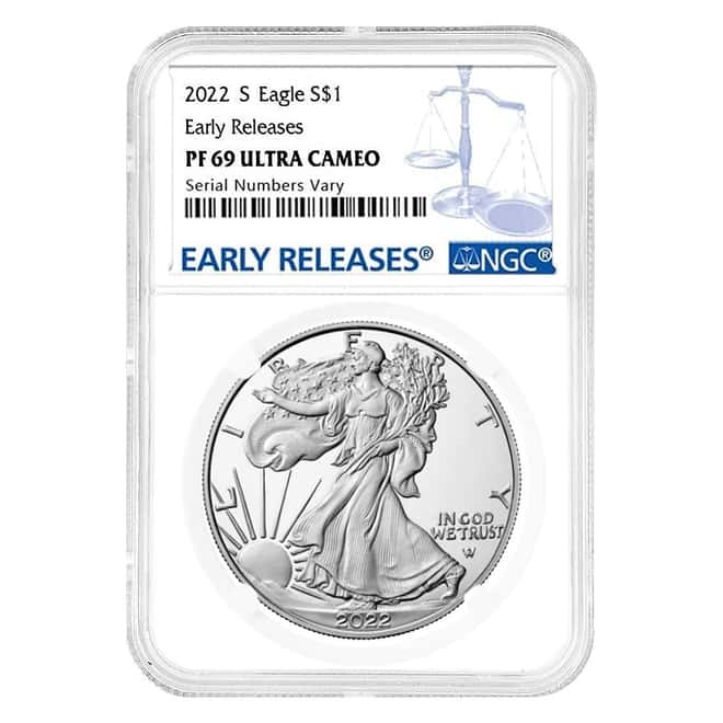 2022-S 1 oz Proof Silver American Eagle NGC PF 69 Early Releases