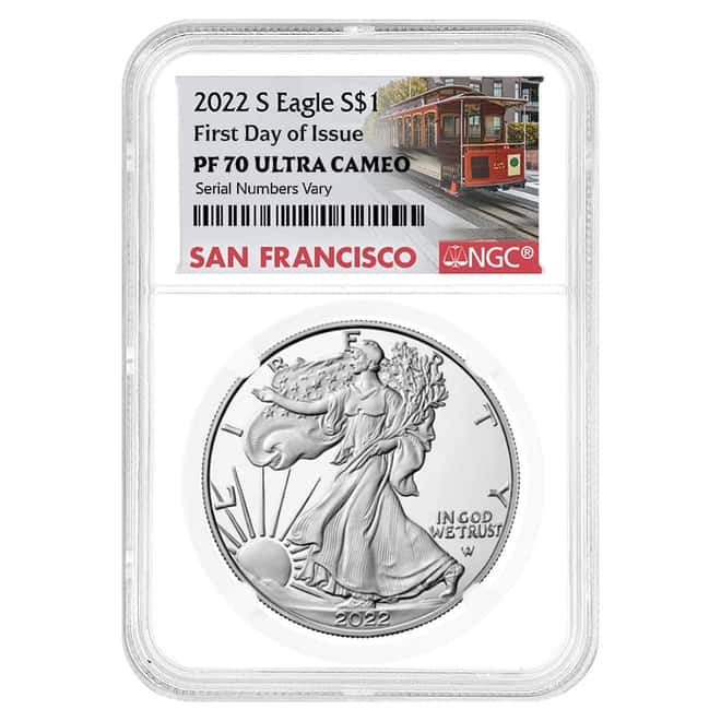 2022-S 1 oz Proof Silver American Eagle NGC PF 70 FDOI (SF Label)