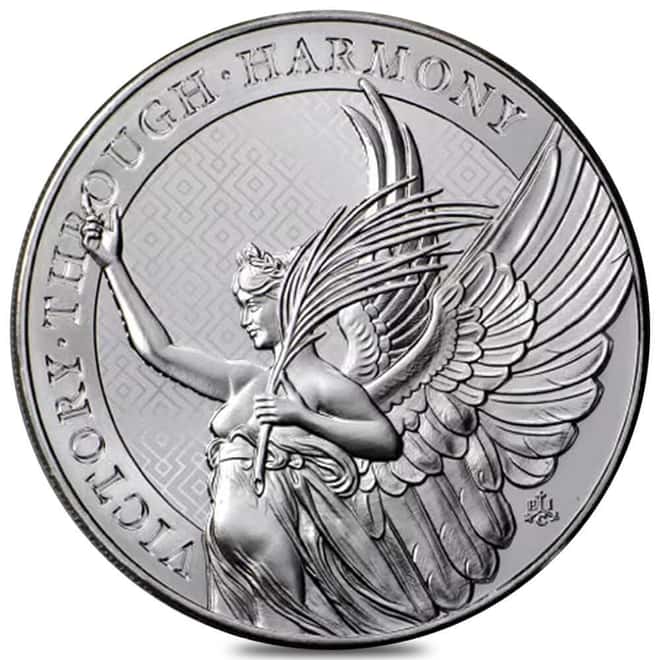 2022 St. Helena 5 oz Queen's Virtues Victory Silver Coin .999 Fine BU