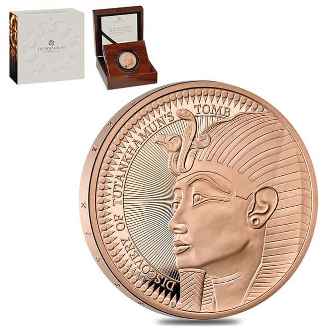 2022 UK 39.94 gram Discovery of Tutankhamun's Tomb Proof Gold Coin .917 Fine (w/Box & COA)
