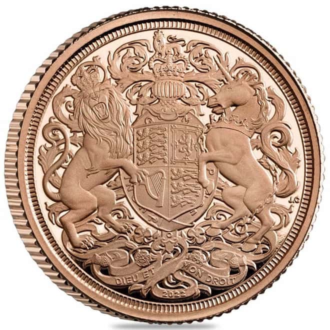 2022 UK Proof Gold Quarter Sovereign - Queen Elizabeth II Memorial Coin (w/Box & COA)