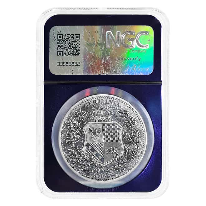 2023 1 oz Silver Galia & Germania The Allegories NGC MS 70