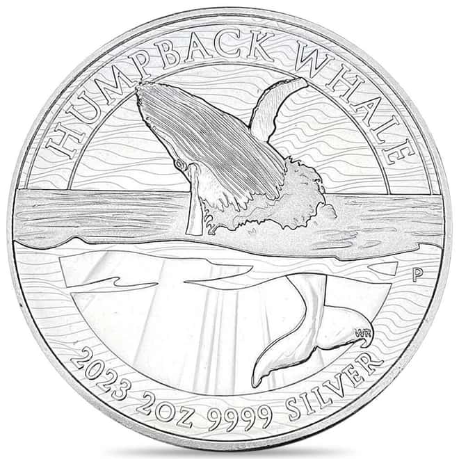 Tube of 12 - 2023 2 oz Australian Humpback Whale Silver Coin .9999 Fine BU