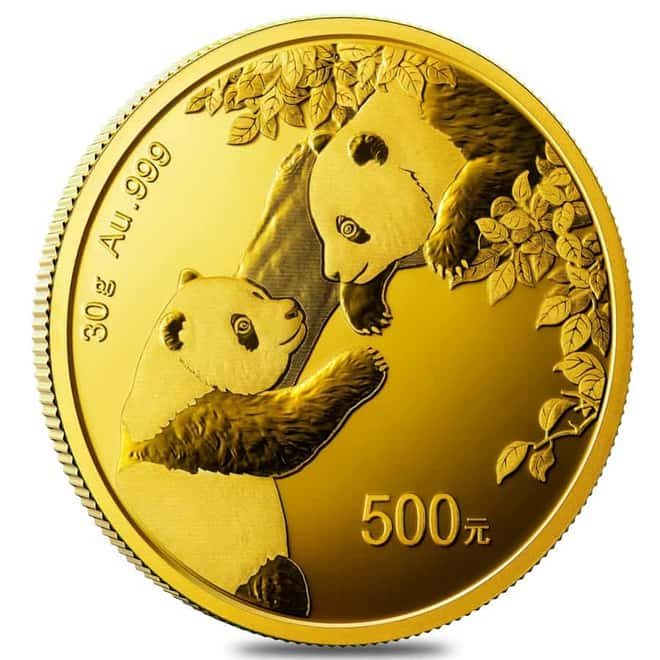 2023 30 gram Chinese Gold Panda 500 Yuan .999 Fine BU (Sealed)