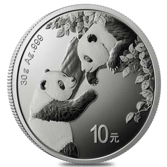 2023 30 gram Chinese Silver Panda 10 Yuan .999 Fine BU