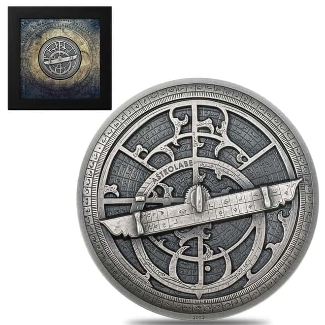2023 Cook Islands 2 oz Silver Astrolabe Coin .999 Fine (w/Box & COA)