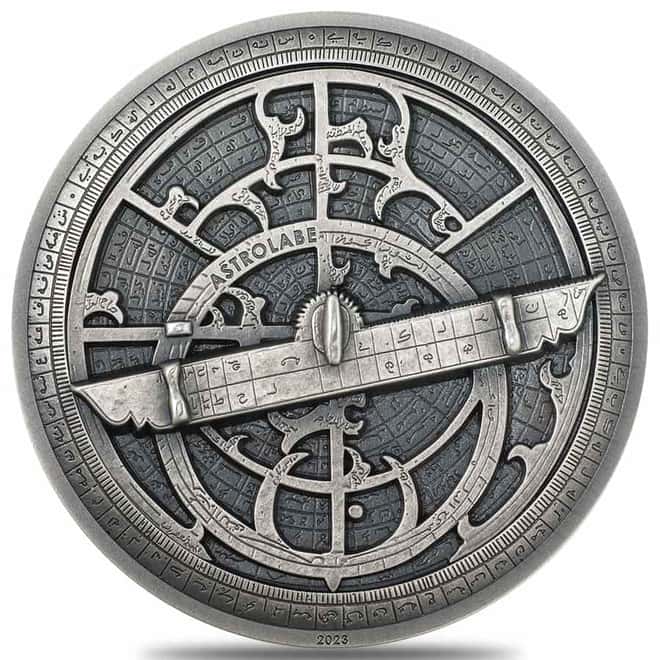 2023 Cook Islands 2 oz Silver Astrolabe Coin .999 Fine (w/Box & COA)