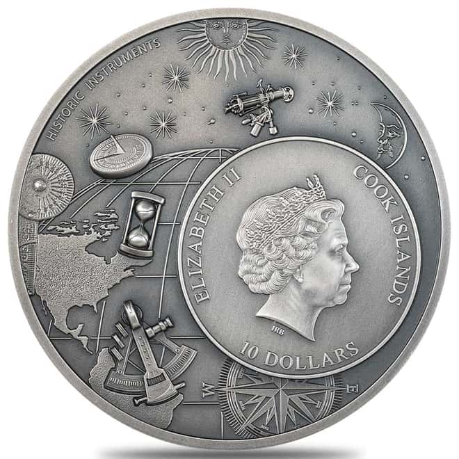 2023 Cook Islands 2 oz Silver Astrolabe Coin .999 Fine (w/Box & COA)