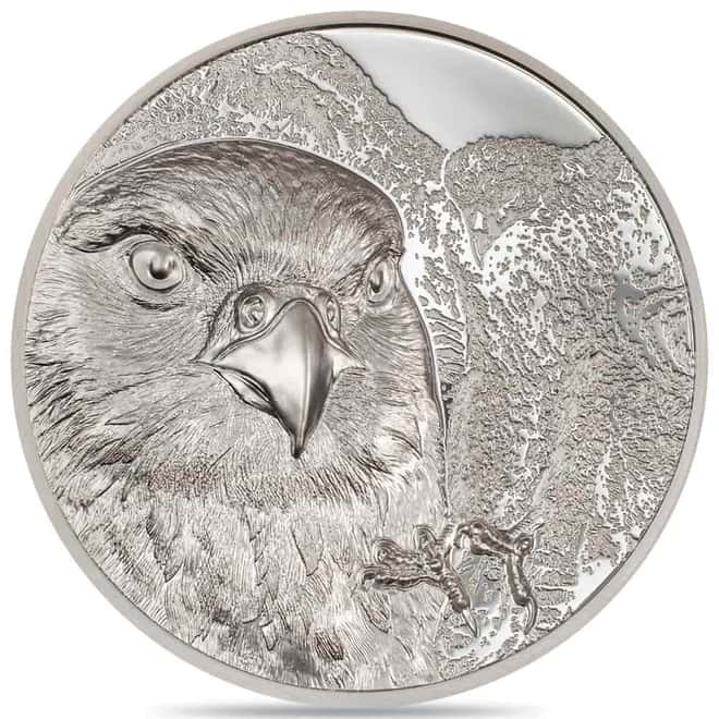 2023 Mongolia 1 oz Proof Silver Wild Mongolian Falcon Coin .999 Fine