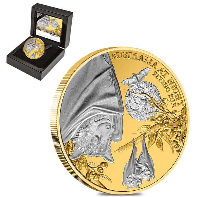 2023 Niue 1 oz Australia at Night Flying Fox Proof Gold Coin (w/Box & COA)