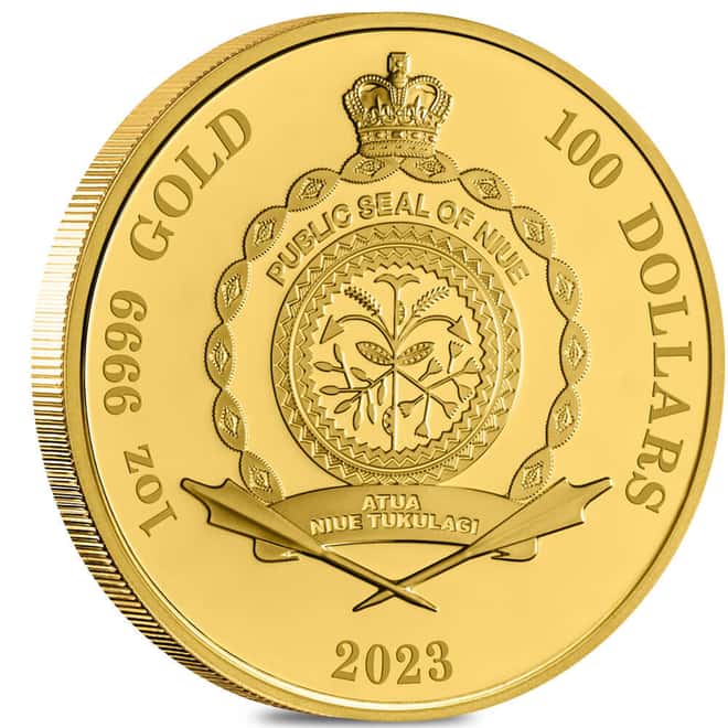 2023 Niue 1 oz Australia at Night Flying Fox Proof Gold Coin (w/Box & COA)