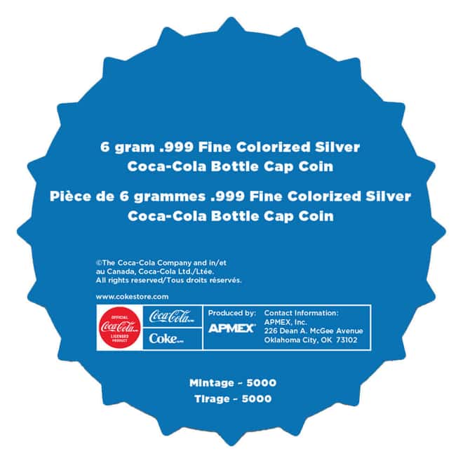 2023 Niue 6 Gram Coca-Cola® Polar Bear Bottle Cap Proof Silver Coin