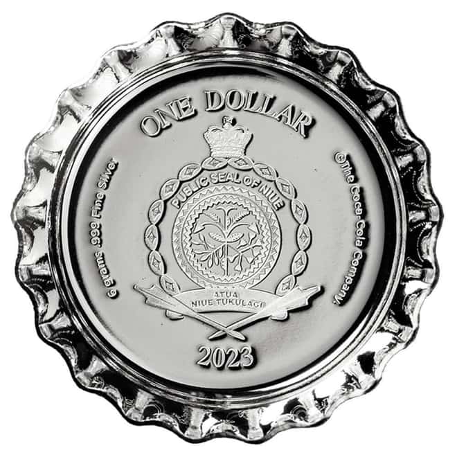 2023 Niue 6 Gram Coca-Cola® Polar Bear Bottle Cap Proof Silver Coin