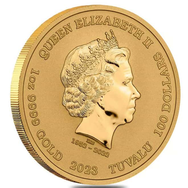 2023 Tuvalu 1 oz Henry Every Black Flag The Fancy Gold Coin BU Perth Mint