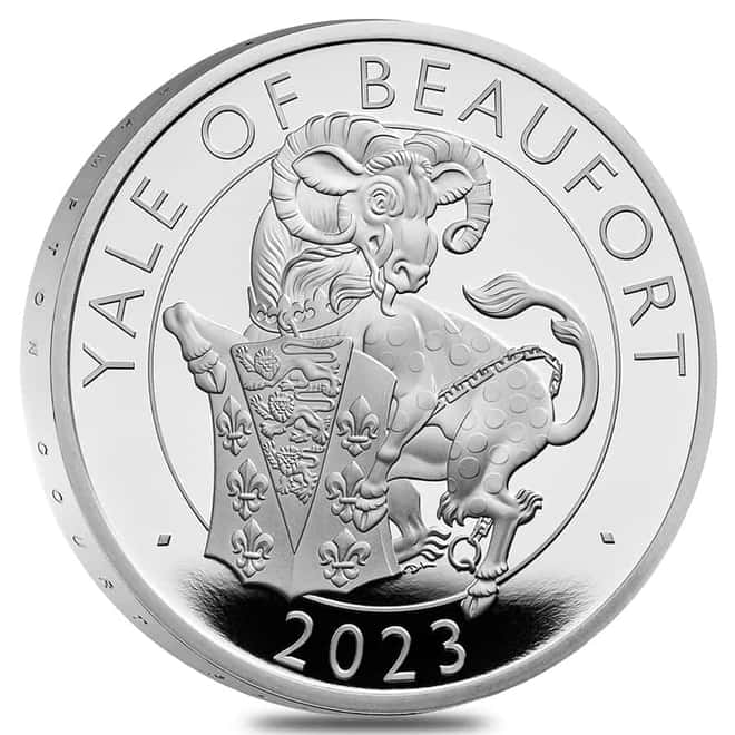 2023 Great Britain 1 oz Proof Silver The Tudor Beasts Yale of Beaufort Coin .999 Fine (w/Box & COA)